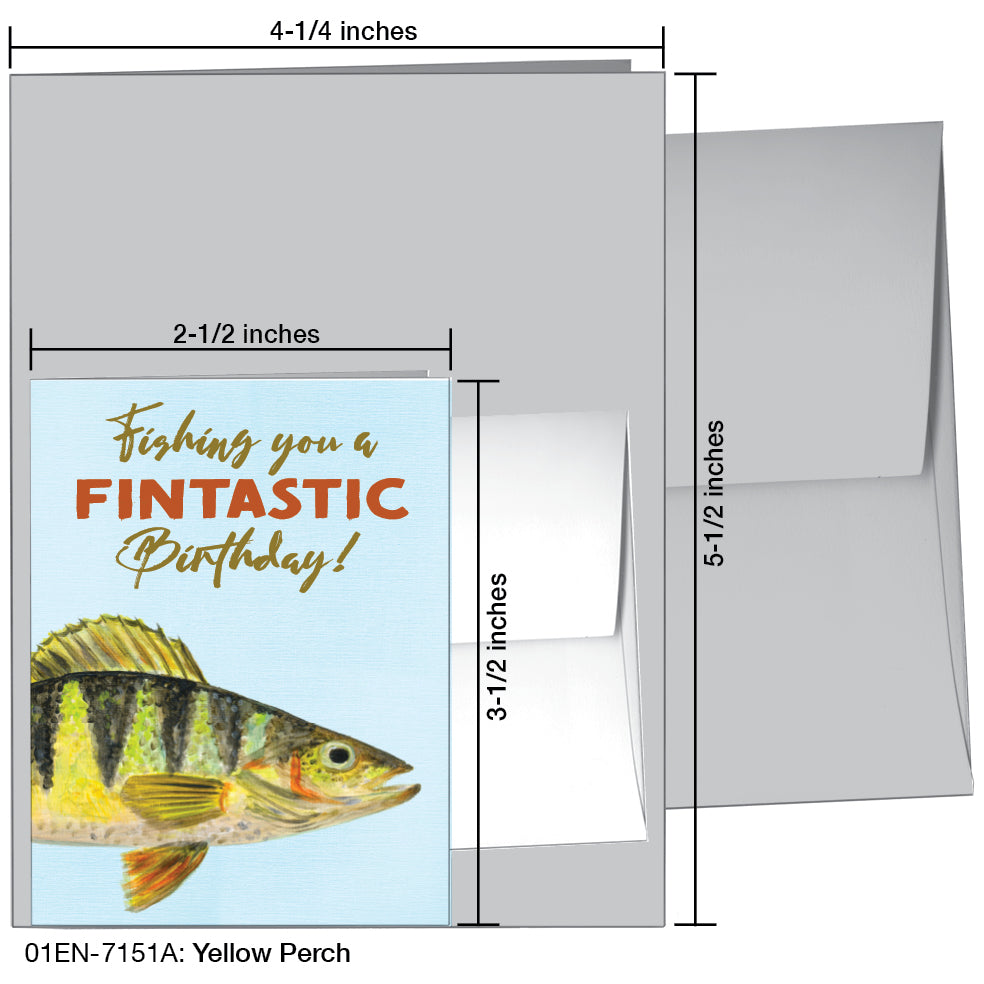 Yellow Perch, Greeting Card (7151A), Enclosure, printedcanvas.com