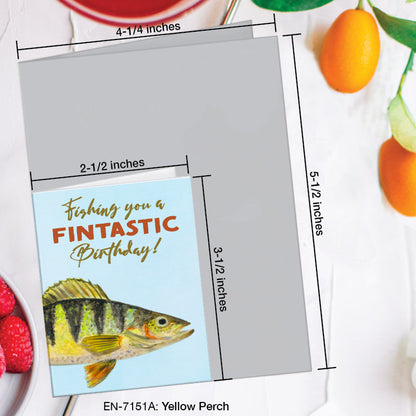 Yellow Perch, Greeting Card (7151A), Enclosure, www.printedcanvas.com