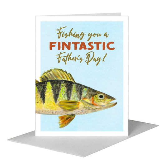 Yellow Perch, Greeting Card (#7151B) A2 Card Front, www.printedcanvas.com