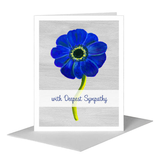 Anemone Purple, Greeting Card (#7152AA) A2 Card Front, www.printedcanvas.com