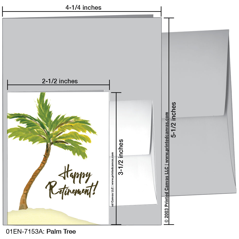 Palm Tree, Greeting Card (#7153A)
