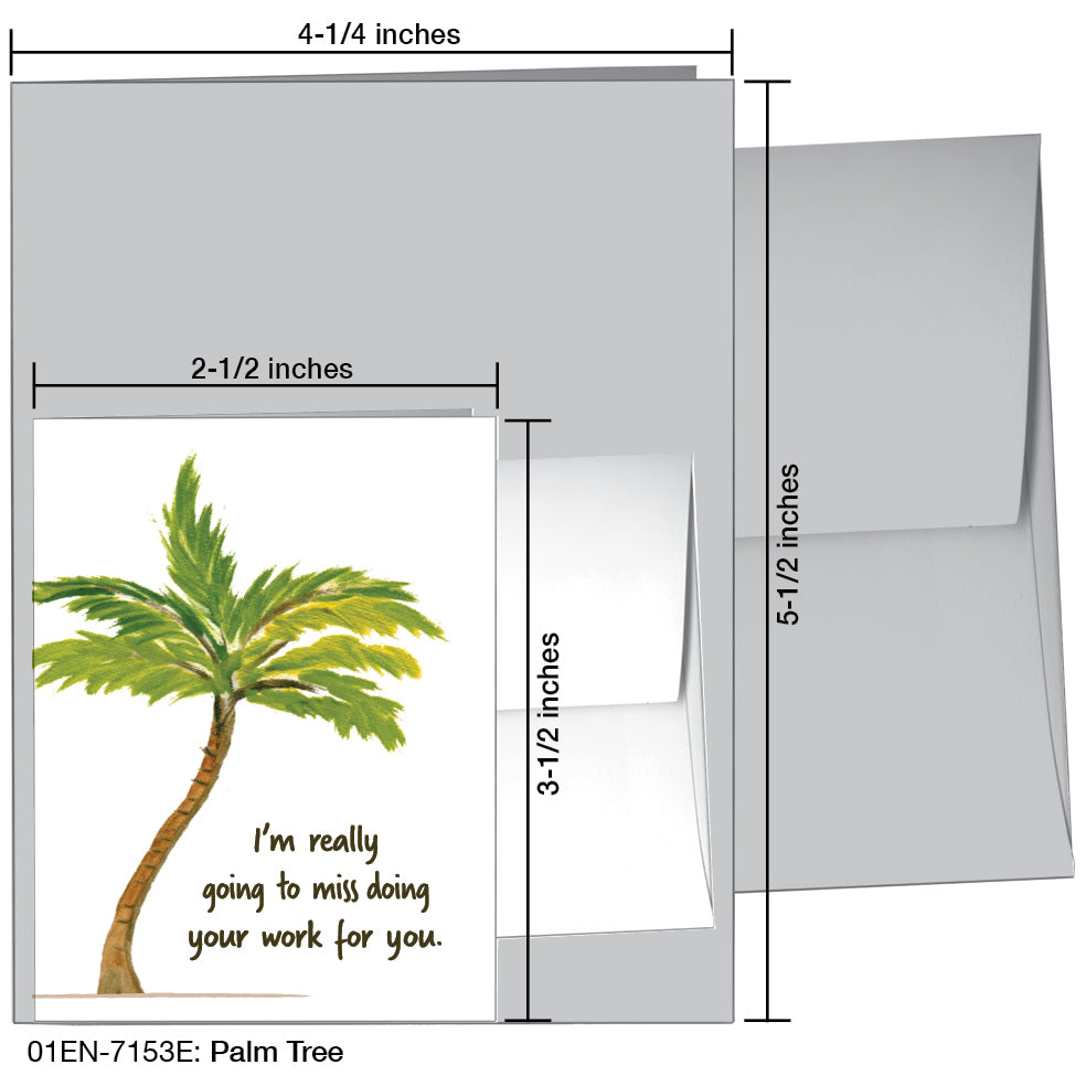 Palm Tree, Greeting Card (7153E)