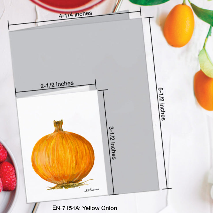 Yellow Onion, Greeting Card (7154A), Enclosure Card, www.printedcanvas.com
