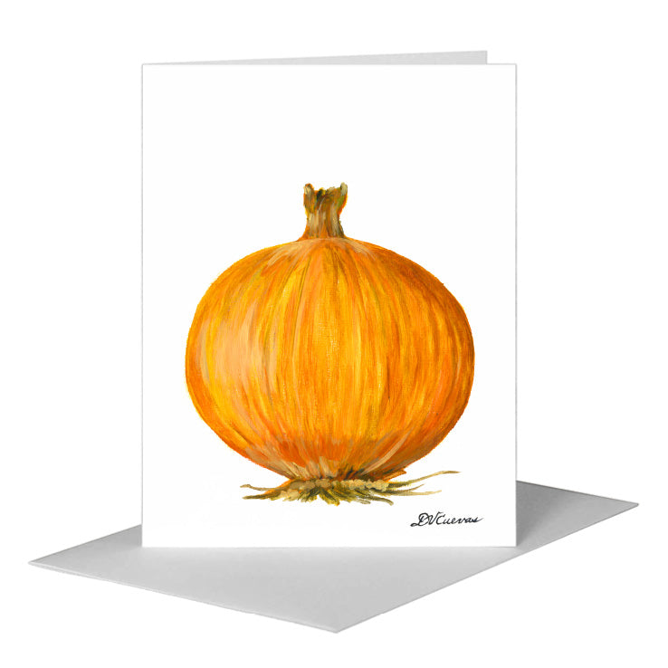Yellow Onion, Greeting Card (#7154A), A2 Card Front, www.printedcanvas.com