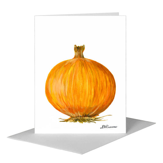 Yellow Onion, Greeting Card (#7154A) A2 Card Front, www.printedcanvas.com