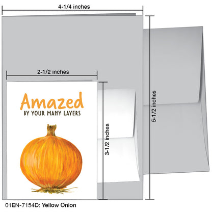 Yellow Onion, Greeting Card (#7154D), Enclosure Card, www.printedcanvas.com