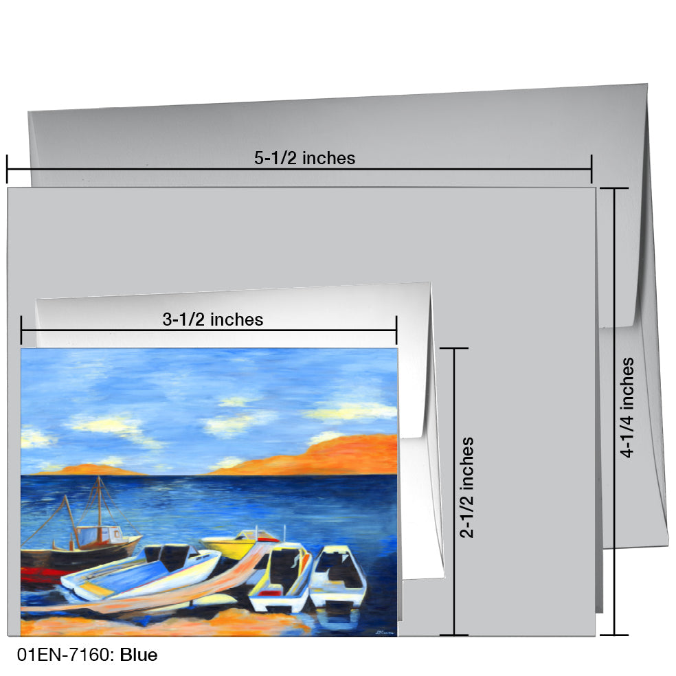 Blue, Greeting Card (7160), Enclosure, printedcanvas.com