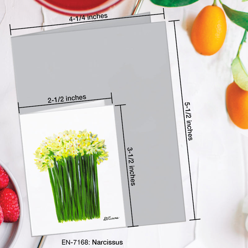 Narcissus, Greeting Card (7168A), Enclosure Card, www.printedcanvas.com