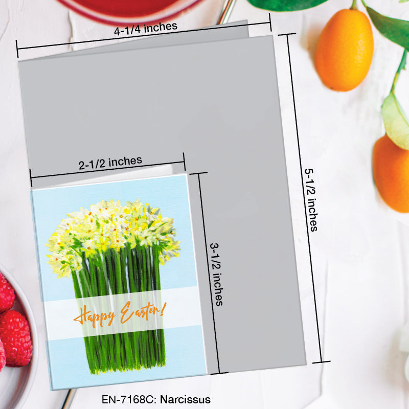 Narcissus, Greeting Card (7168C), Enclosure, www.printedcanvas.com