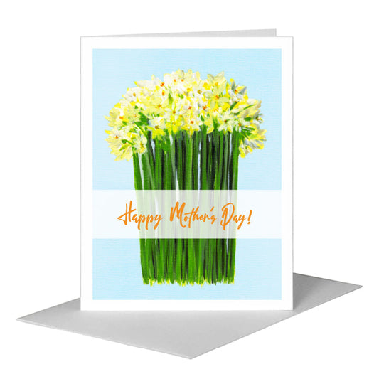 Narcissus, Greeting Card (#7168E) A2 Card Front, www.printedcanvas.com