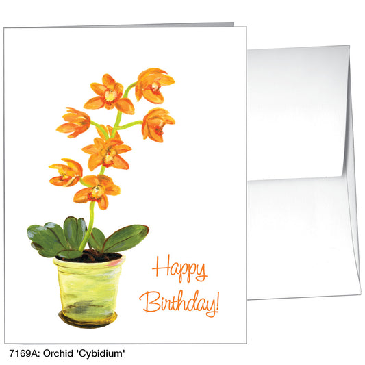 Orchid 'Cybidium', Greeting Card (7169A)
