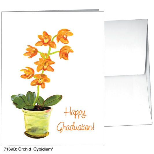 Orchid 'Cybidium', Greeting Card (7169B)