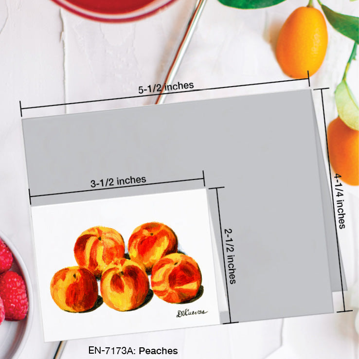 Peaches, Greeting Card (7173A), Enclosure Card, www.printedcanvas.com