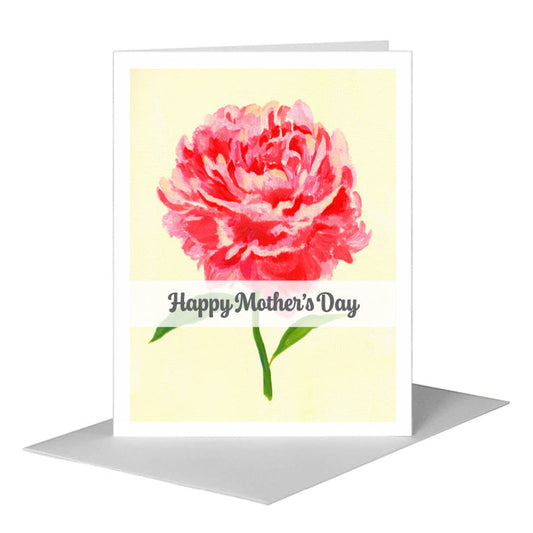 Peony, Greeting Card (#7174A) A2 Card Front, www.printedcanvas.com