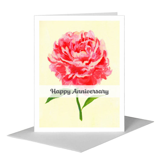 Peony, Greeting Card (#7174C) A2 Card Front, www.printedcanvas.com