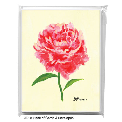 Peony, Greeting Card (7174D), 8-Pack, www.printedcanvas.com