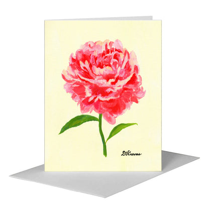 Peony, Greeting Card (#7174D), A2 Card Front, www.printedcanvas.com