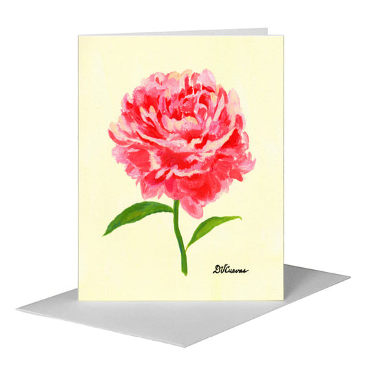 Peony, Greeting Card (#7174D) A2 Card Front, www.printedcanvas.com