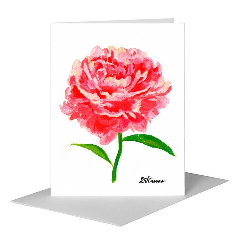 Peony, Greeting Card (#7174E), A2 Card Front, www.printedcanvas.com