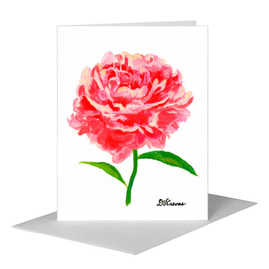 Peony, Greeting Card (#7174E) A2 Card Front, www.printedcanvas.com