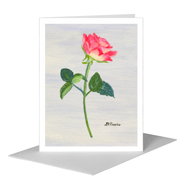 Rosa 'Aqua', Greeting Card (#7176B) A2 Card Front, www.printedcanvas.com