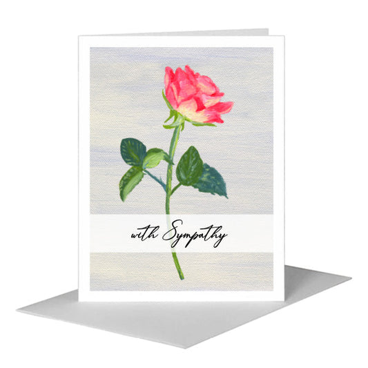 Rosa 'Aqua', Greeting Card (#7176C) A2 Card Front, www.printedcanvas.com