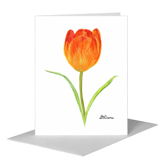 Tulip, Greeting Card (#7180A) A2 Card Front, www.printedcanvas.com