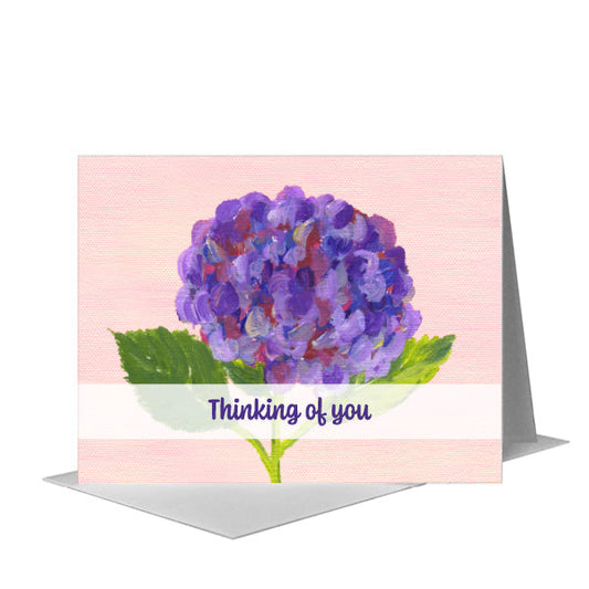 Hydrangea Macrophylla, Greeting Card (#7186C) A2 Card Front, www.printedcanvas.com