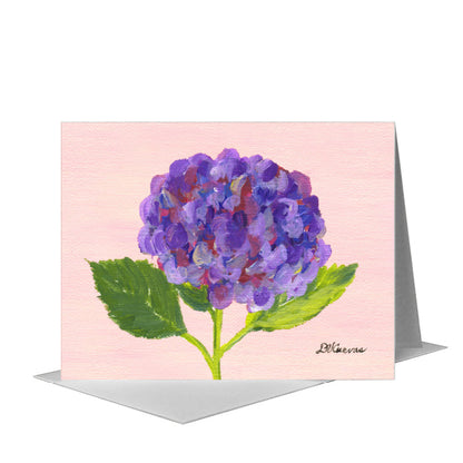 Hydrangea Macrophylla, Greeting Card (#7186D) A2 Card Front, www.printedcanvas.com