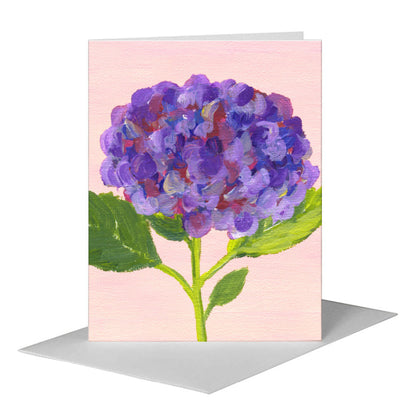 Hydrangea Macrophylla, Greeting Card (#7186H) A2 Card Front, www.printedcanvas.com