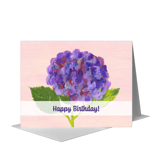 Hydrangea Macrophylla, Greeting Card (#7186J) A2 Card Front, www.printedcanvas.com