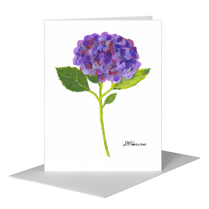 Hydrangea Macrophylla, Greeting Card (#7186A) A2 Card Front, www.printedcanvas.com