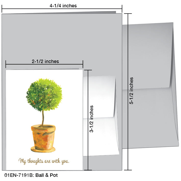 Ball & Pot, Greeting Card (7191B), Enclosure, www.printedcanvas.com