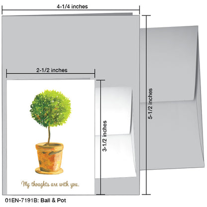 Ball & Pot, Greeting Card (7191B), Enclosure, www.printedcanvas.com