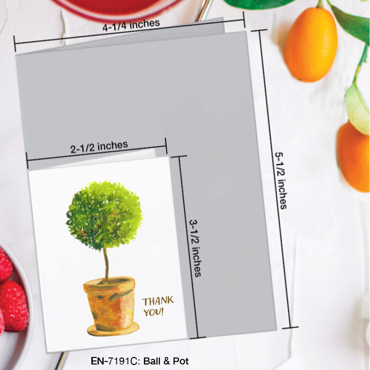 Ball & Pot, Greeting Card (7191C), Enclosure Card, www.printedcanvas.com