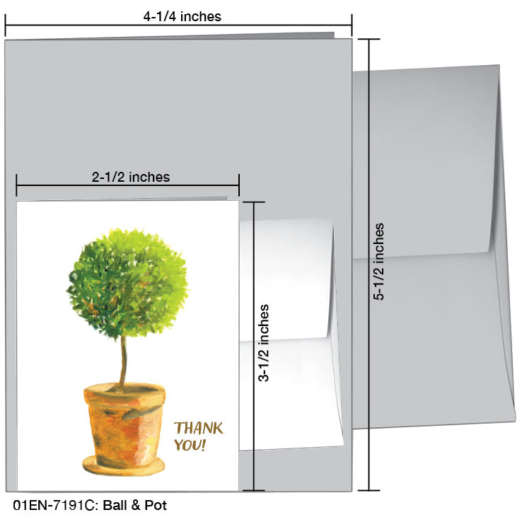 Ball & Pot, Greeting Card (7191C), Enclosure Card, www.printedcanvas.com