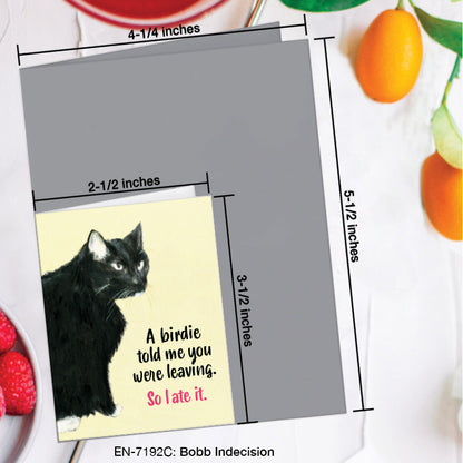 Bobb Indecision, Greeting Card (7192C), Enclosure, www.printedcanvas.com