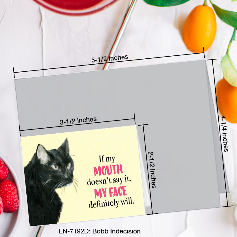 Bobb Indecision, Greeting Card (7192D), Enclosure, www.printedcanvas.com