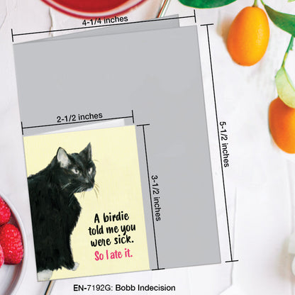 Bobb Indecision, Greeting Card (7192G), Enclosure, www.printedcanvas.com