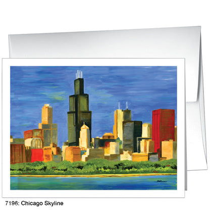 Chicago Skyline, Greeting Card (7196A), A2 Card Front, www.printedcanvas.com