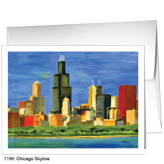 Chicago Skyline, Greeting Card (7196A), A2 Card Front, www.printedcanvas.com
