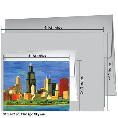 Chicago Skyline, Greeting Card (7196A), Enclosure Card, www.printedcanvas.com