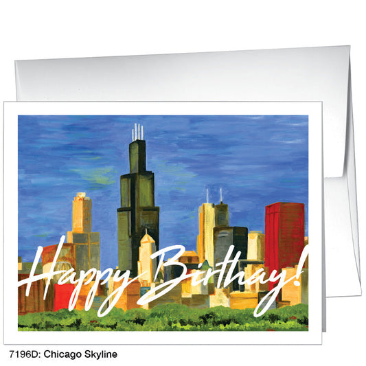 Chicago Skyline, Greeting Card (7196D), A2, printedcanvas.com