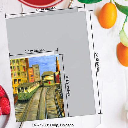 Loop, Chicago, Greeting Card (7198B), Enclosure Card, www.printedcanvas.com