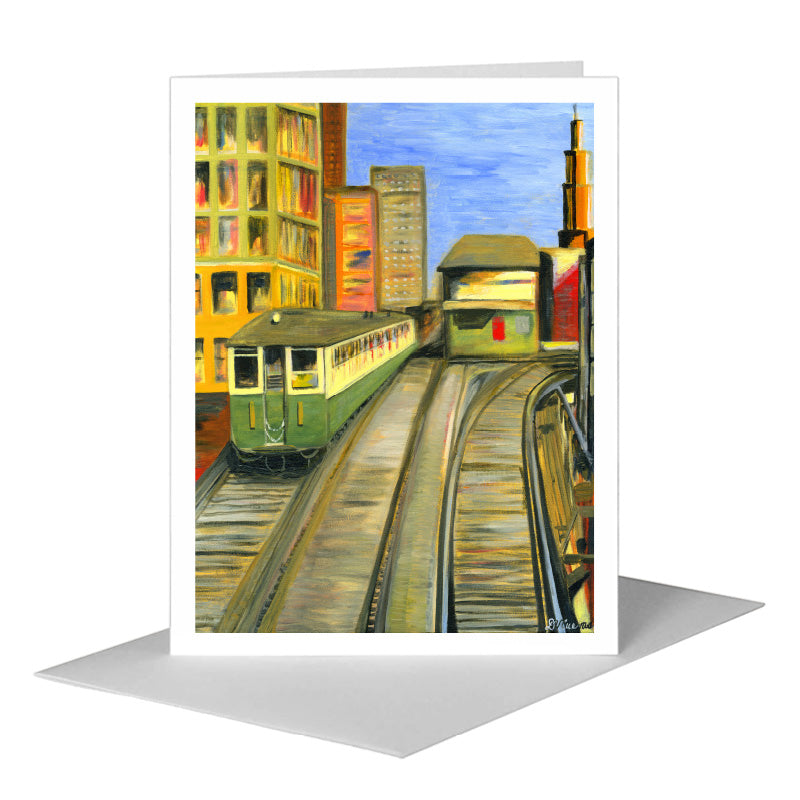 Loop, Chicago, Greeting Card (#7198B) A2 Card Front, www.printedcanvas.com