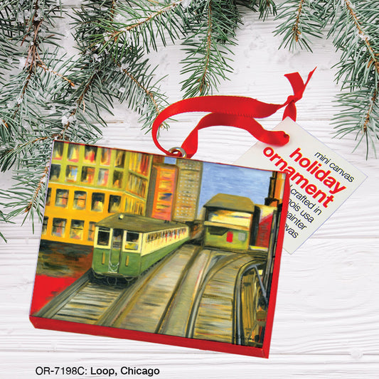 Loop, Chicago, Ornament (OR-7198C), Front, printedcanvas.com