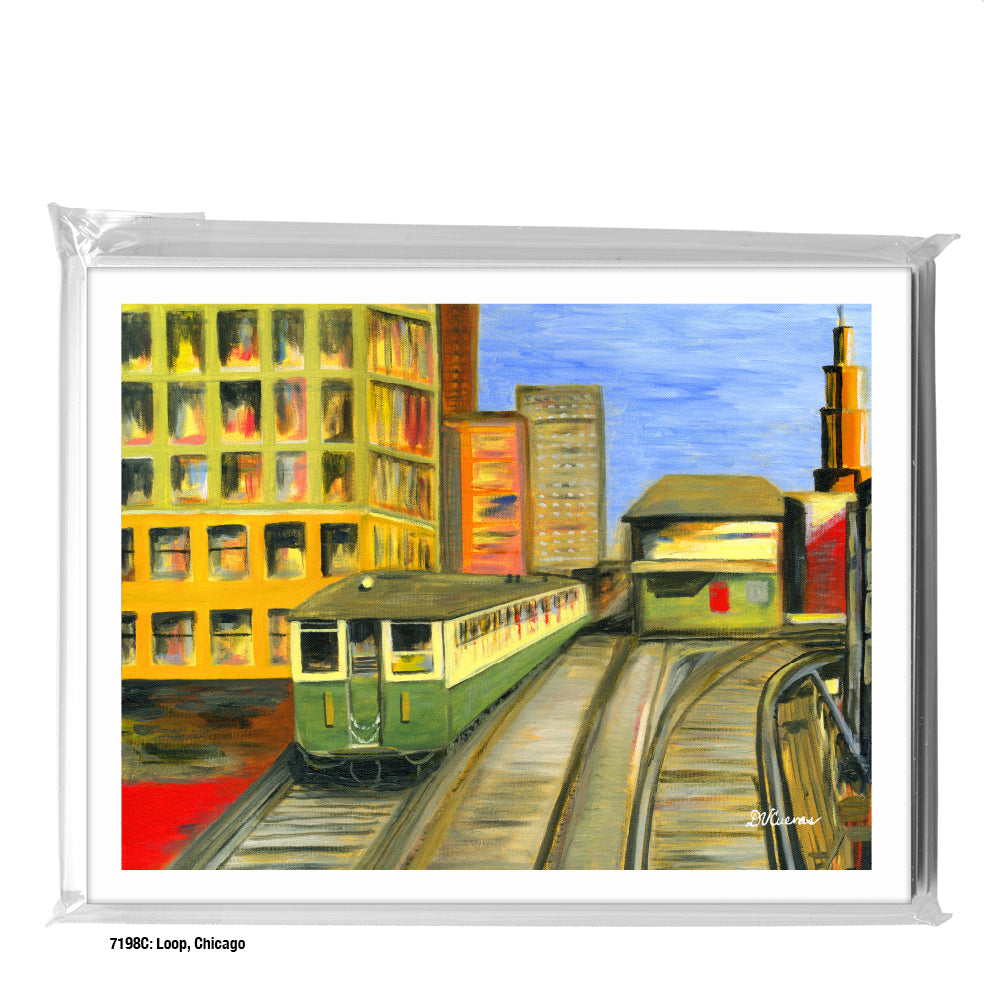 Loop, Chicago, Greeting Card (#7198C), 8-Pack, www.printedcanvas.com