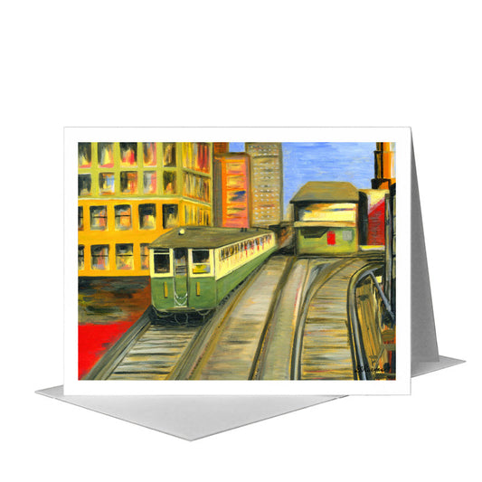 Loop, Chicago, Greeting Card (#7198C) A2 Card Front, www.printedcanvas.com