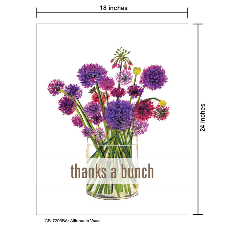 Alliums in Vase, Card Board (7203BA), 18'x24 PosterBoard at www.printedcanvas.com