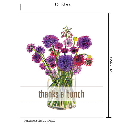 Alliums in Vase, Card Board (7203BA), 18'x24 PosterBoard at www.printedcanvas.com